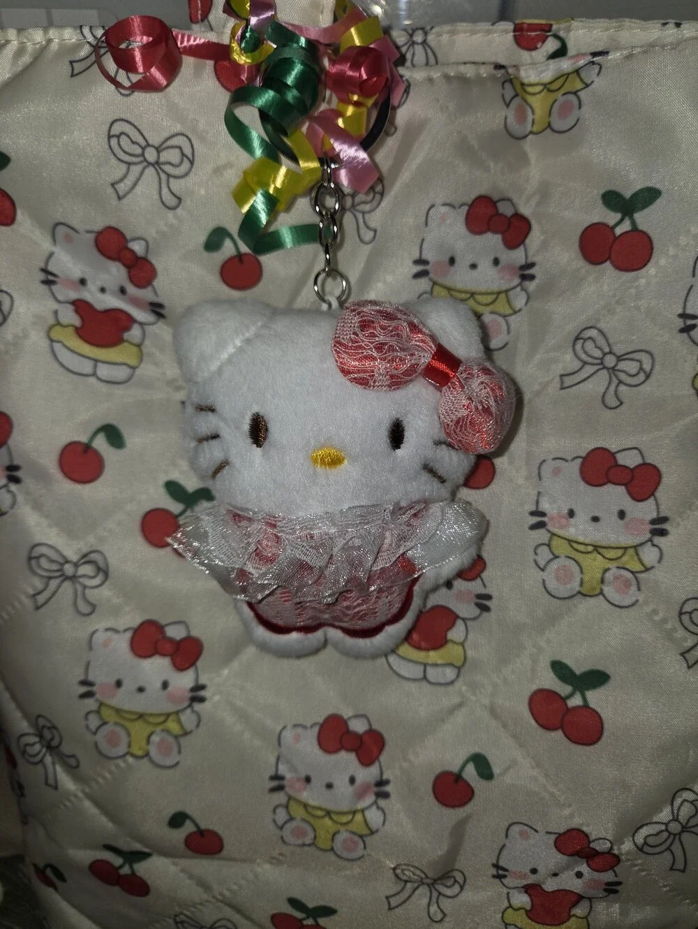 Hello Kitty Bag W Plush Bag Charm And Etc.